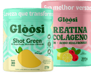 01 Creatina + Colágeno + 01 Gloosi Shot Green